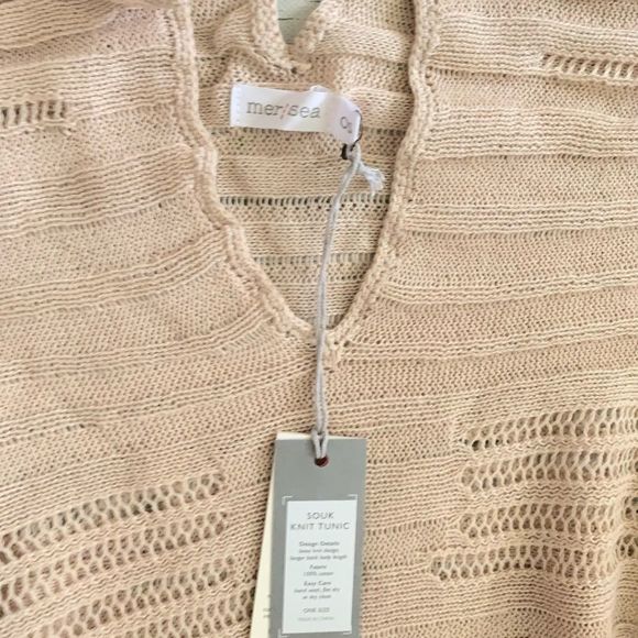 Mersea souk knit tunic-beige-NWT-OS - Picture 10 of 13